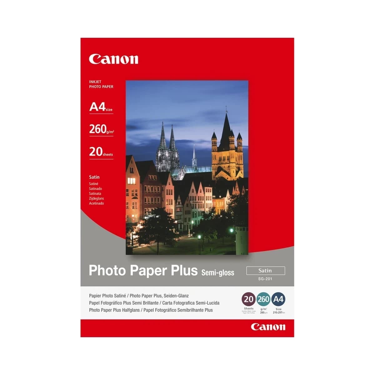 Canon SG-201 Semi-Gloss Photo Paper Plus A4 (20 Sheets)
